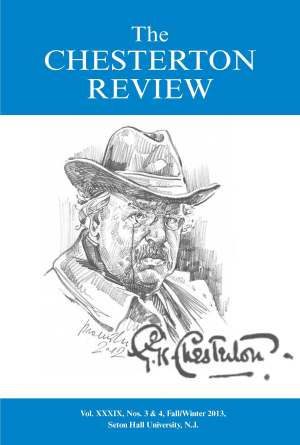 Portada del número de invierno de 2013 de 'The Chesterton Review'